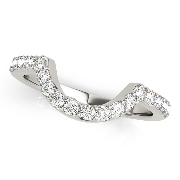 Shared Prong Curved Wedding Bands