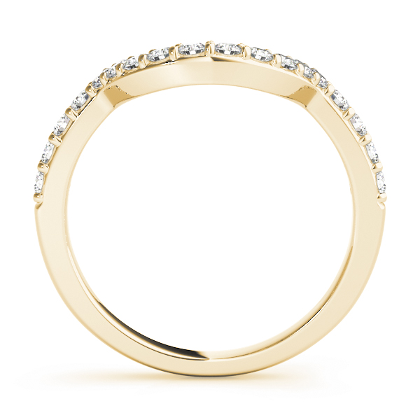  Ladies 0.36 Shared Prong Curved Wedding Bands 1/3 Carat Total Weight   (Lab-Created) 0.36 C.T.W 10K yellow, white or rose gold - view 4
