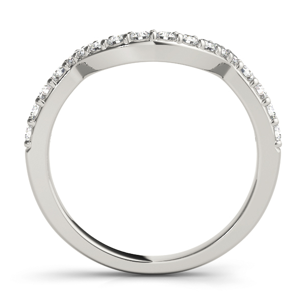  Ladies 0.36 Shared Prong Curved Wedding Bands 1/3 Carat Total Weight   (Lab-Created) 0.36 C.T.W 10K yellow, white or rose gold - view 2
