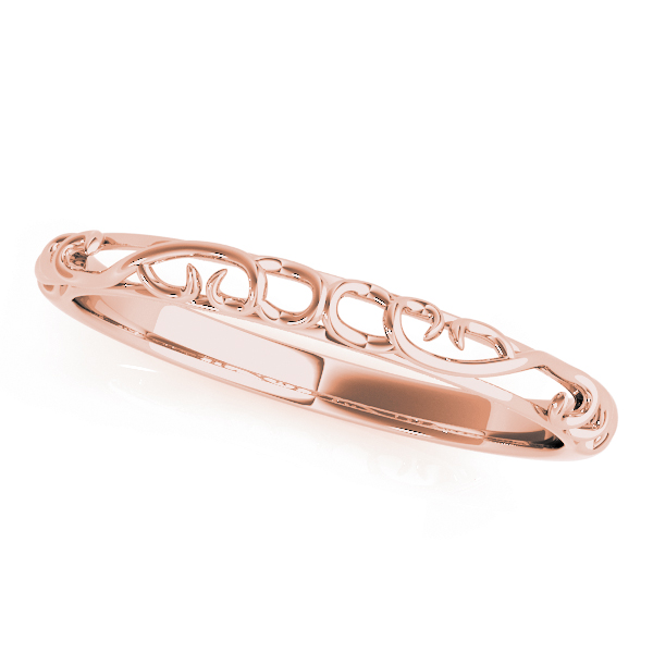  Vintage Inspired Wedding Band  Unknown Friendly Weight 10K yellow, white or rose gold - view 5