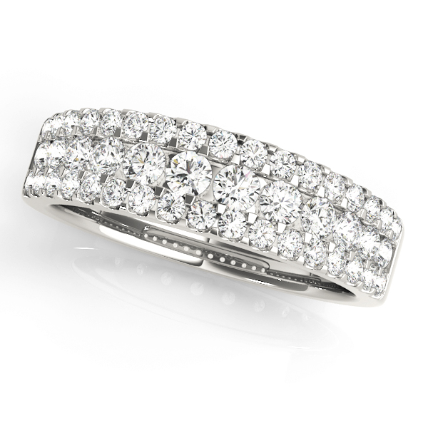 Three Row Pave Diamond Band | USA Jewels
