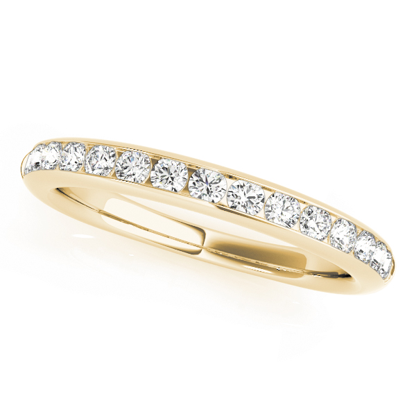  Ladies Channel Set Wedding Bands 1/4 Carat Total Weight   (Lab-Created) 0.27 C.T.W 10K yellow, white or rose gold - view 3