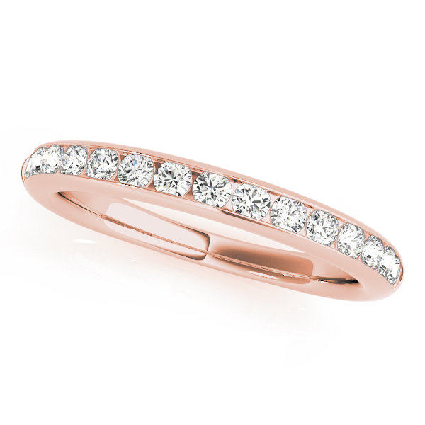  Ladies Channel Set Wedding Bands 1/4 Carat Total Weight   (Lab-Created) 0.27 C.T.W 10K yellow, white or rose gold - view 5