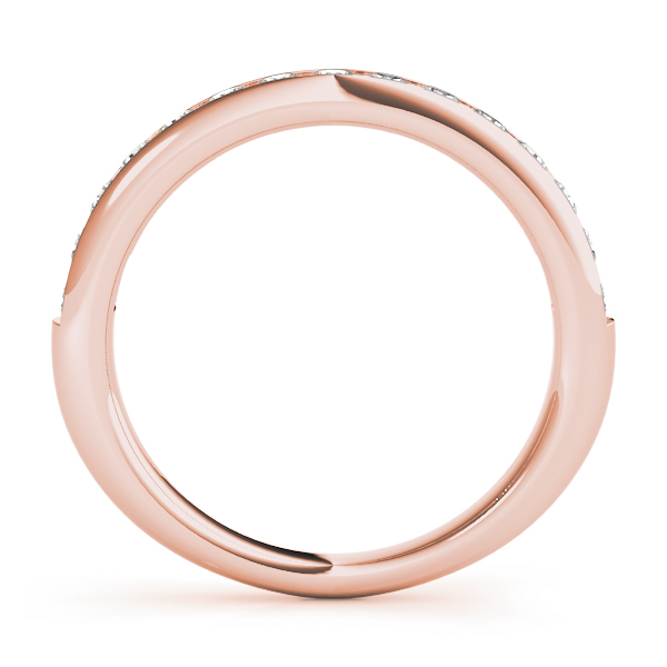  Ladies Channel Set Wedding Bands 1/4 Carat Total Weight   (Lab-Created) 0.27 C.T.W 10K yellow, white or rose gold - view 6