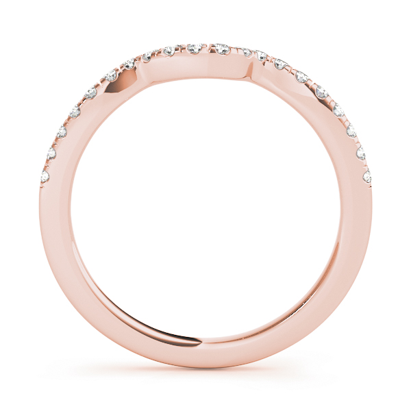  Ladies 0.12 Split Prong Curved Wedding Band 1/10 Carat Total Weight   (Lab-Created) 0.12 C.T.W 10K yellow, white or rose gold - view 6
