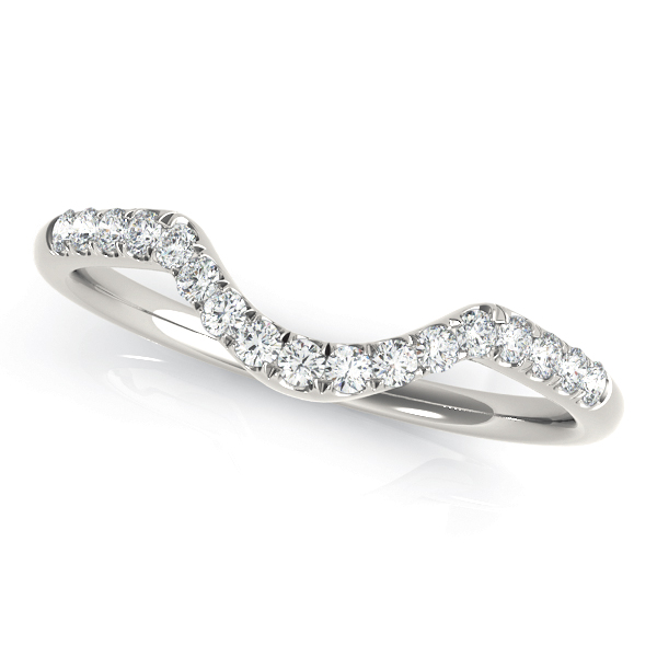 Split Prong Curved Wedding Bands
