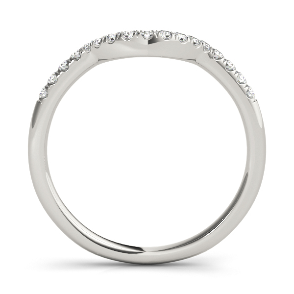  Ladies 0.21 (1.7 DWT) Split Prong Curved Wedding Bands 1/5 Carat Total Weight 0.21 (1.7 DWT)  (Lab-Created) 0.22 C.T.W 10K yellow, white or rose gold - view 2