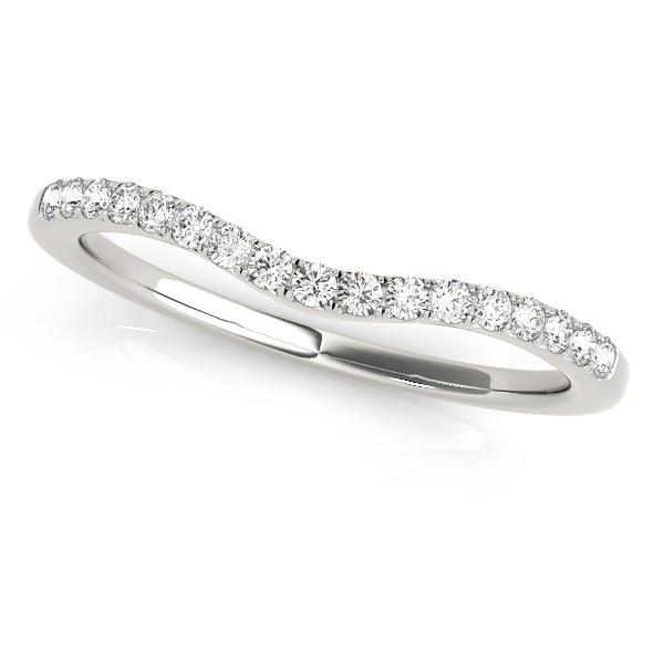 Split Prong Wedding Curved Band