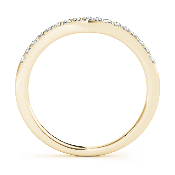  Ladies 0.13 Split Prong Wedding Curved Band 1/10 Carat Total Weight   (Lab-Created) 0.12 C.T.W 10K yellow, white or rose gold - view 4