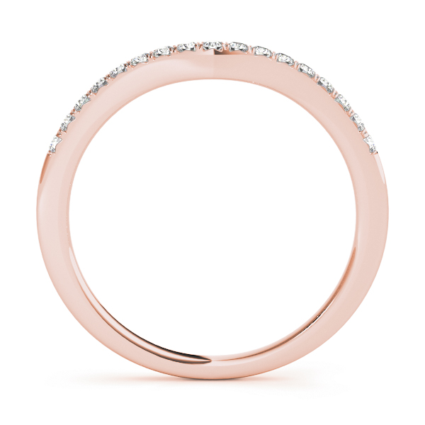  Ladies 0.13 Split Prong Wedding Curved Band 1/10 Carat Total Weight   (Lab-Created) 0.12 C.T.W 10K yellow, white or rose gold - view 6