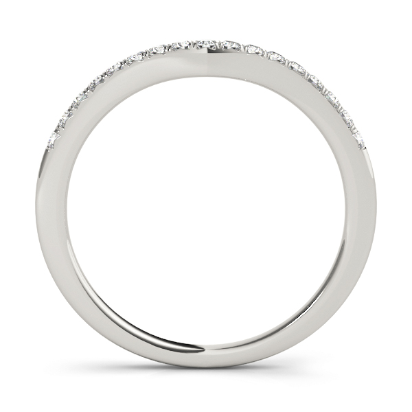  Ladies 0.13 Split Prong Wedding Curved Band 1/10 Carat Total Weight   (Lab-Created) 0.12 C.T.W 10K yellow, white or rose gold - view 2