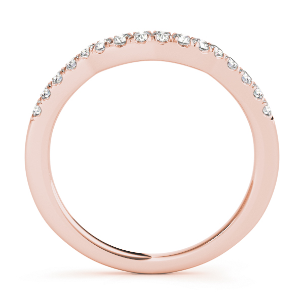  Ladies 0.15 Split Prong Curved Wedding Bands .15 Carat Total Weight   (Lab-Created) 0.15 C.T.W 10K yellow, white or rose gold - view 6