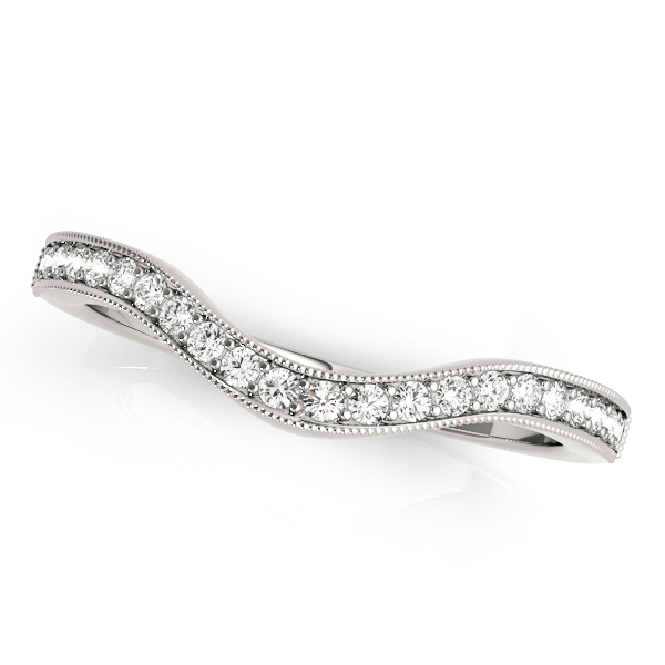 Milgrain Curved Wedding Bands | USA Jewels