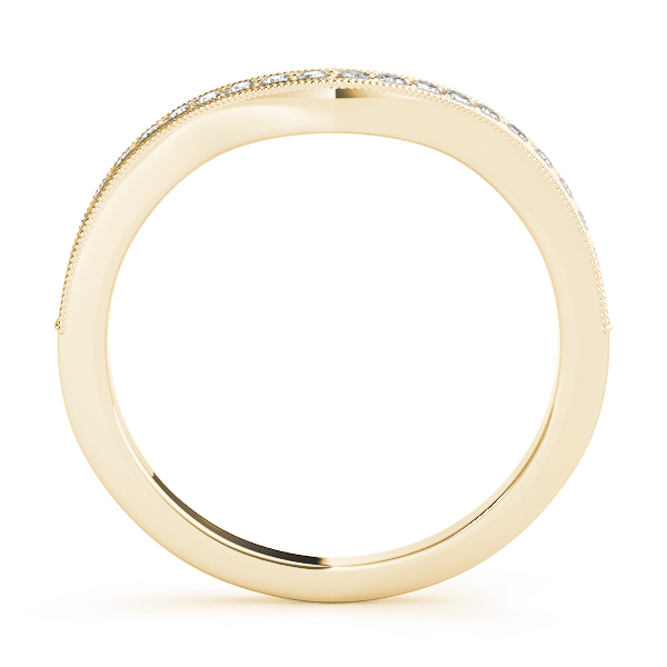  Ladies 0.22 Milgrain Curved Wedding Bands 1/5 Carat Total Weight   (Lab-Created) 0.22 C.T.W 10K yellow, white or rose gold - view 4