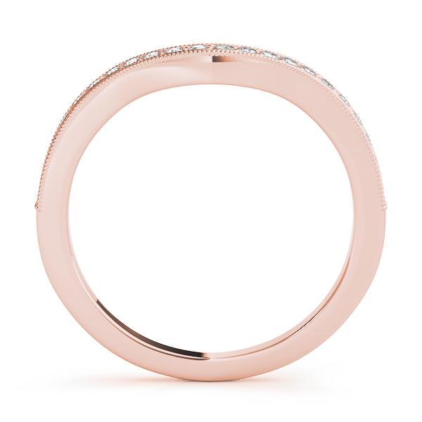  Ladies 0.22 Milgrain Curved Wedding Bands 1/5 Carat Total Weight   (Lab-Created) 0.22 C.T.W 10K yellow, white or rose gold - view 6