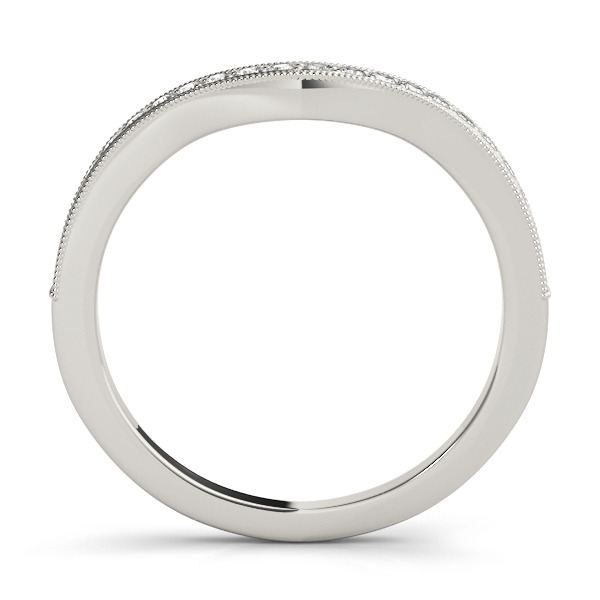  Ladies 0.22 Milgrain Curved Wedding Bands 1/5 Carat Total Weight   (Lab-Created) 0.22 C.T.W 10K yellow, white or rose gold - view 2