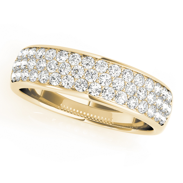  Ladies Multiple Row Pave Set Wedding Band 5/8 Carat Total Weight   (Lab-Created) 0.64 C.T.W 10K yellow, white or rose gold - view 5