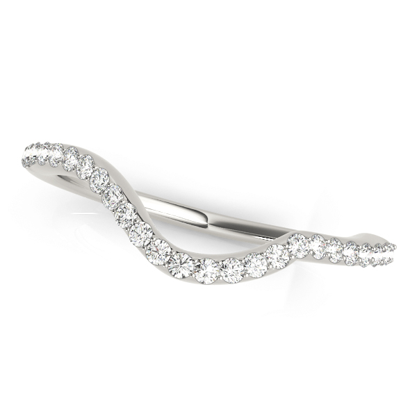 Single Row Curved Wedding Band | USA Jewels