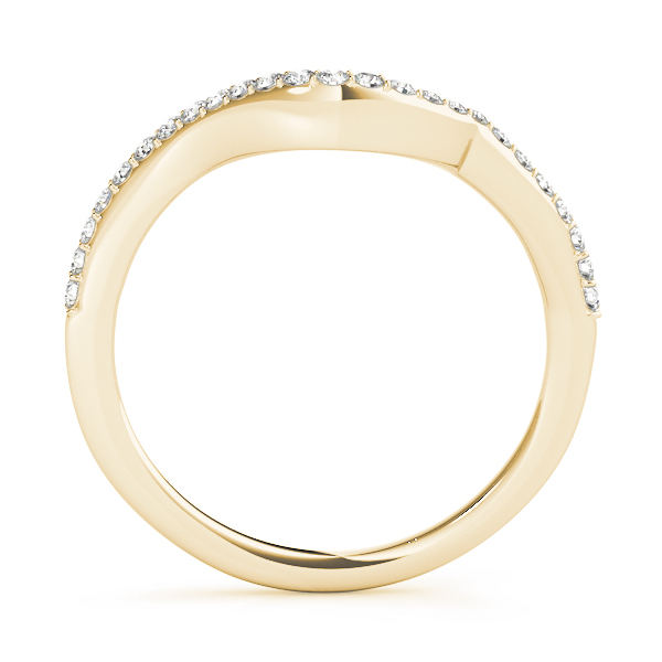  Ladies 0.24 Single Row Curved Wedding Band 1/4 Carat Total Weight   (Lab-Created) 0.24 C.T.W 10K yellow, white or rose gold - view 4