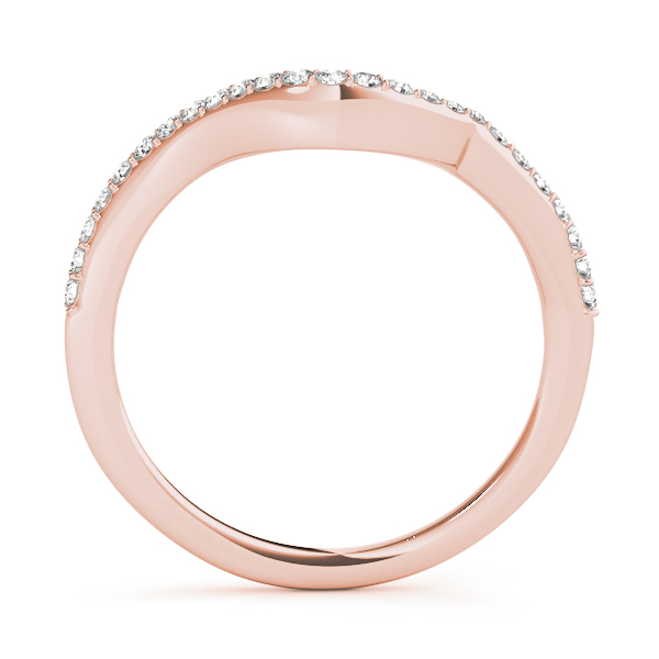  Ladies 0.24 Single Row Curved Wedding Band 1/4 Carat Total Weight   (Lab-Created) 0.24 C.T.W 10K yellow, white or rose gold - view 6