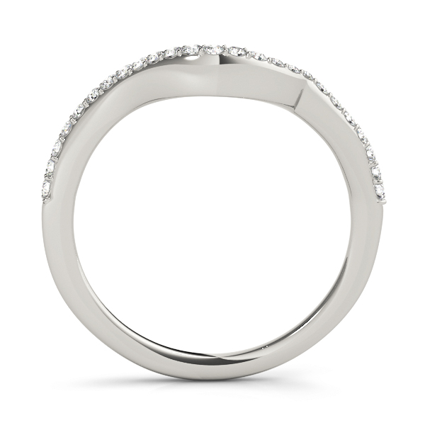  Ladies 0.24 Single Row Curved Wedding Band 1/4 Carat Total Weight   (Lab-Created) 0.24 C.T.W 10K yellow, white or rose gold - view 2