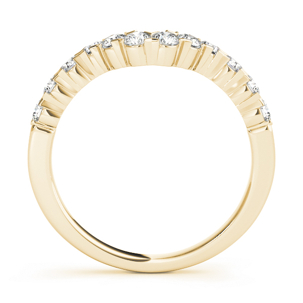  Ladies 0.48 XO Curved Wedding Band 1/2 Carat Total Weight   (Lab-Created) 0.48 C.T.W 10K yellow, white or rose gold - view 4