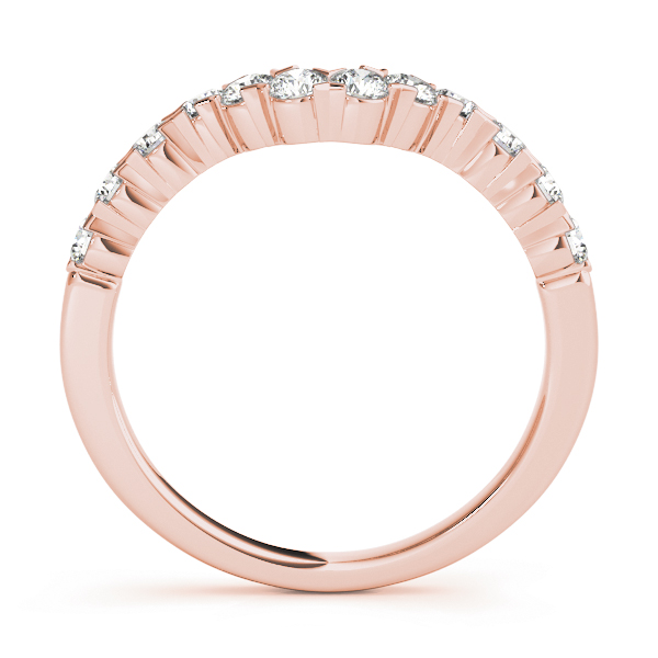  Ladies 0.48 XO Curved Wedding Band 1/2 Carat Total Weight   (Lab-Created) 0.48 C.T.W 10K yellow, white or rose gold - view 6