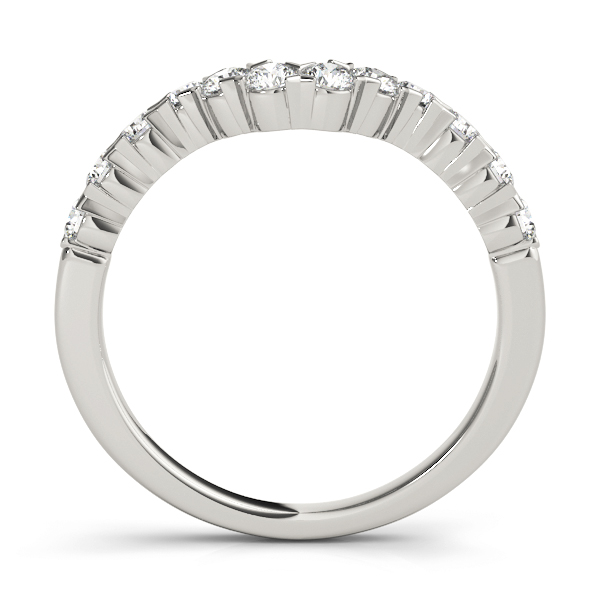  Ladies 0.48 XO Curved Wedding Band 1/2 Carat Total Weight   (Lab-Created) 0.48 C.T.W 10K yellow, white or rose gold - view 2