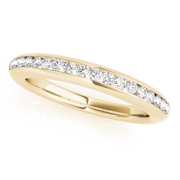  Ladies Channel Set Wedding Band 1/4 Carat Total Weight   (Lab-Created) 0.27 C.T.W 10K yellow, white or rose gold - view 3