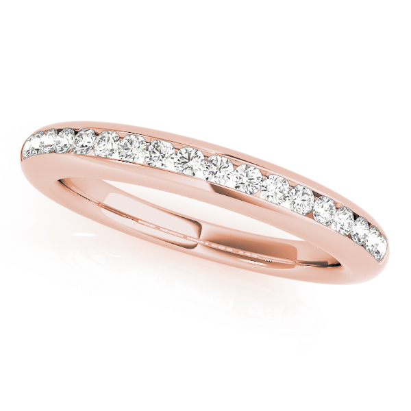  Ladies Channel Set Wedding Band 1/4 Carat Total Weight   (Lab-Created) 0.27 C.T.W 10K yellow, white or rose gold - view 5