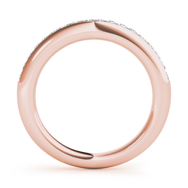  Ladies Channel Set Wedding Band 1/4 Carat Total Weight   (Lab-Created) 0.27 C.T.W 10K yellow, white or rose gold - view 6