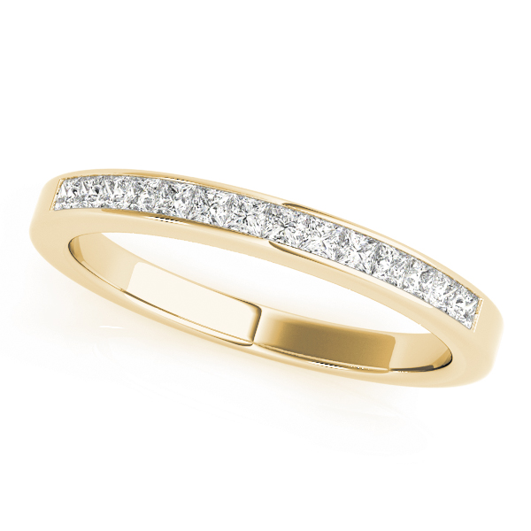  Ladies Channel Set Princess Cut Wedding Band 1/5 Carat Total Weight   (Lab-Created) 0.23 C.T.W 10K yellow, white or rose gold - view 3