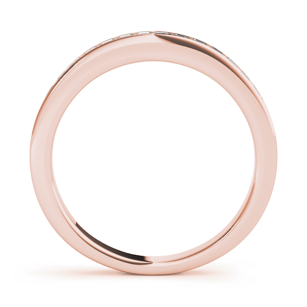  Ladies Channel Set Princess Cut Wedding Band 1/5 Carat Total Weight   (Lab-Created) 0.23 C.T.W 10K yellow, white or rose gold - view 6