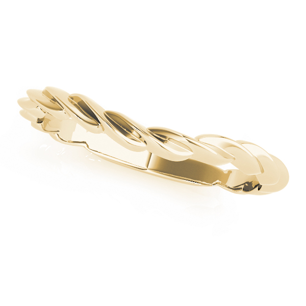  Twisted Shank Curved Wedding Band  Unknown Friendly Weight 10K yellow, white or rose gold - view 2