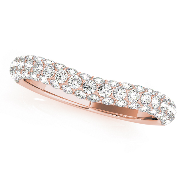  Ladies Pave Curved Wedding Band 0.45 Carat Total Weight   (Lab-Created) 0.45 C.T.W 10K yellow, white or rose gold - view 4