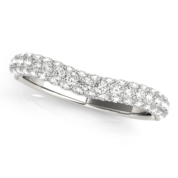 Pave Curved Wedding Band