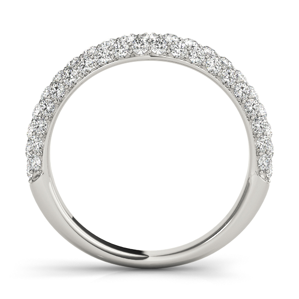  Ladies Pave Curved Wedding Band 0.45 Carat Total Weight   (Lab-Created) 0.45 C.T.W 10K yellow, white or rose gold - view 2