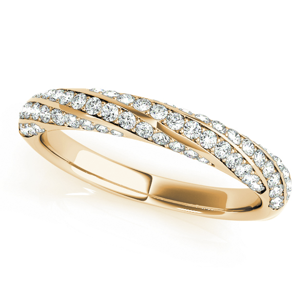  Ladies Twisting Diamond Wedding Band 5/8 Carat Total Weight   (Lab-Created) 0.59 C.T.W 10K yellow, white or rose gold - view 5