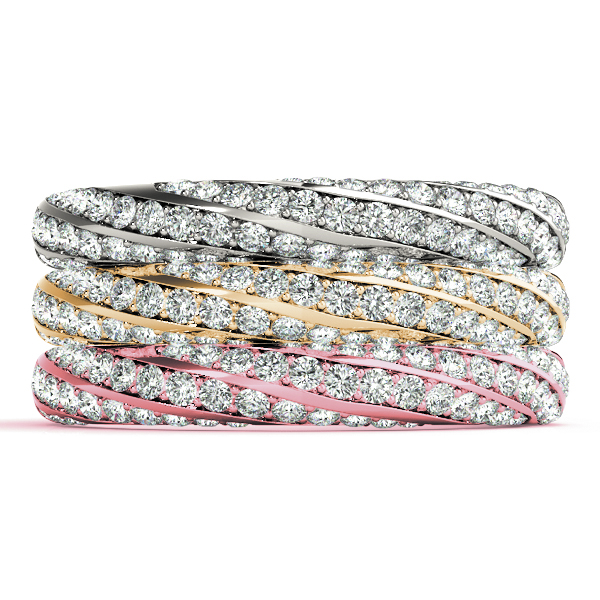  Ladies Twisting Diamond Wedding Band 5/8 Carat Total Weight   (Lab-Created) 0.59 C.T.W 10K yellow, white or rose gold - view 13