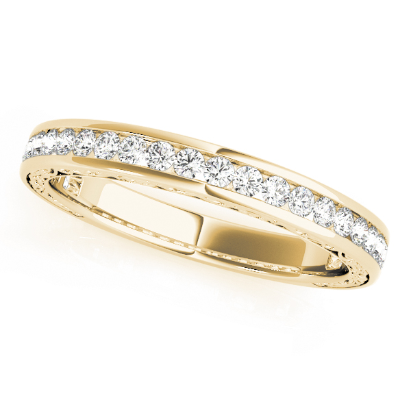  Ladies Channel Set Wedding Band 0.45 Carat Total Weight   (Lab-Created) 0.45 C.T.W 10K yellow, white or rose gold - view 3