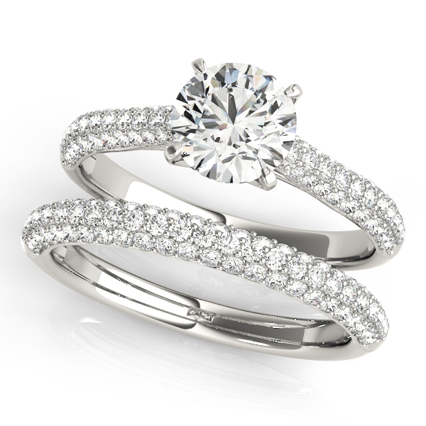  Ladies Pave Wedding Band 1/3 Carat Total Weight   (Lab-Created) 0.36 C.T.W 10K yellow, white or rose gold - view 2