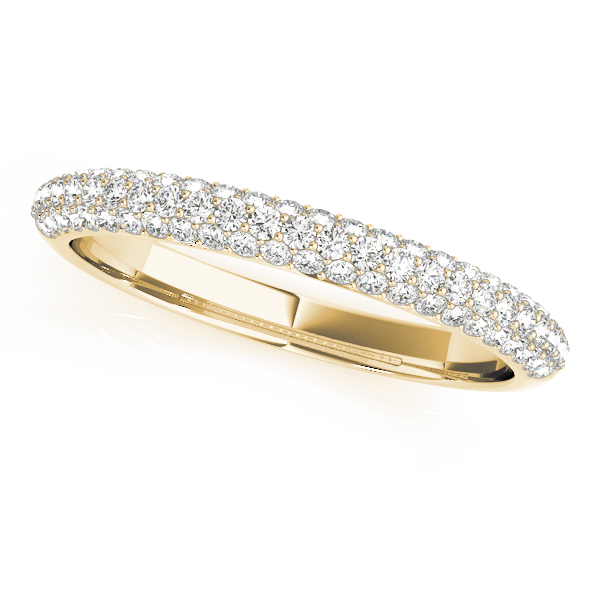  Ladies Pave Set Wedding Band 1/3 Carat Total Weight   (Lab-Created) 0.36 C.T.W 10K yellow, white or rose gold - view 3