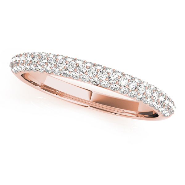 Ladies Pave Set Wedding Band 1/3 Carat Total Weight   (Lab-Created) 0.36 C.T.W 10K yellow, white or rose gold - view 5