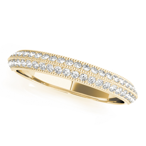  Ladies Diamond Pave Wedding Band 1/3 Carat Total Weight   (Lab-Created) 0.30 C.T.W 10K yellow, white or rose gold - view 3