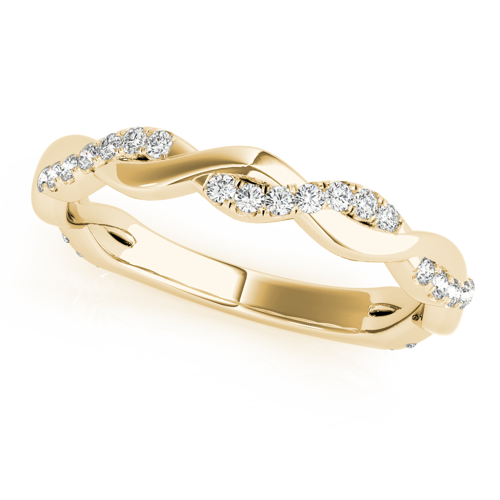  Ladies Braided Wedding Band 1/5 Carat Total Weight   (Lab-Created) 0.19 C.T.W 10K yellow, white or rose gold - view 5