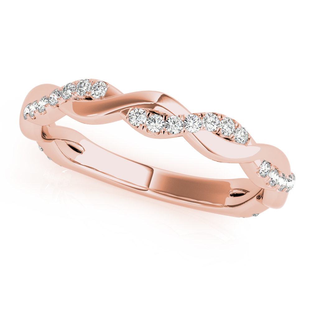  Ladies Braided Wedding Band 1/5 Carat Total Weight   (Lab-Created) 0.19 C.T.W 10K yellow, white or rose gold - view 9