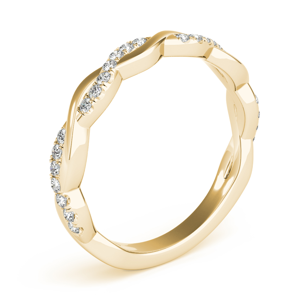  Ladies Braided Wedding Band 1/5 Carat Total Weight   (Lab-Created) 0.19 C.T.W 10K yellow, white or rose gold - view 6