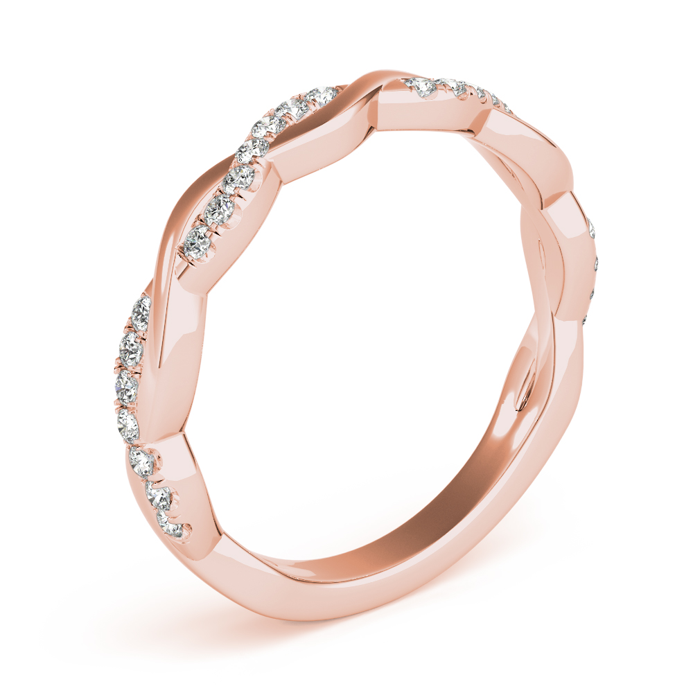  Ladies Braided Wedding Band 1/5 Carat Total Weight   (Lab-Created) 0.19 C.T.W 10K yellow, white or rose gold - view 10