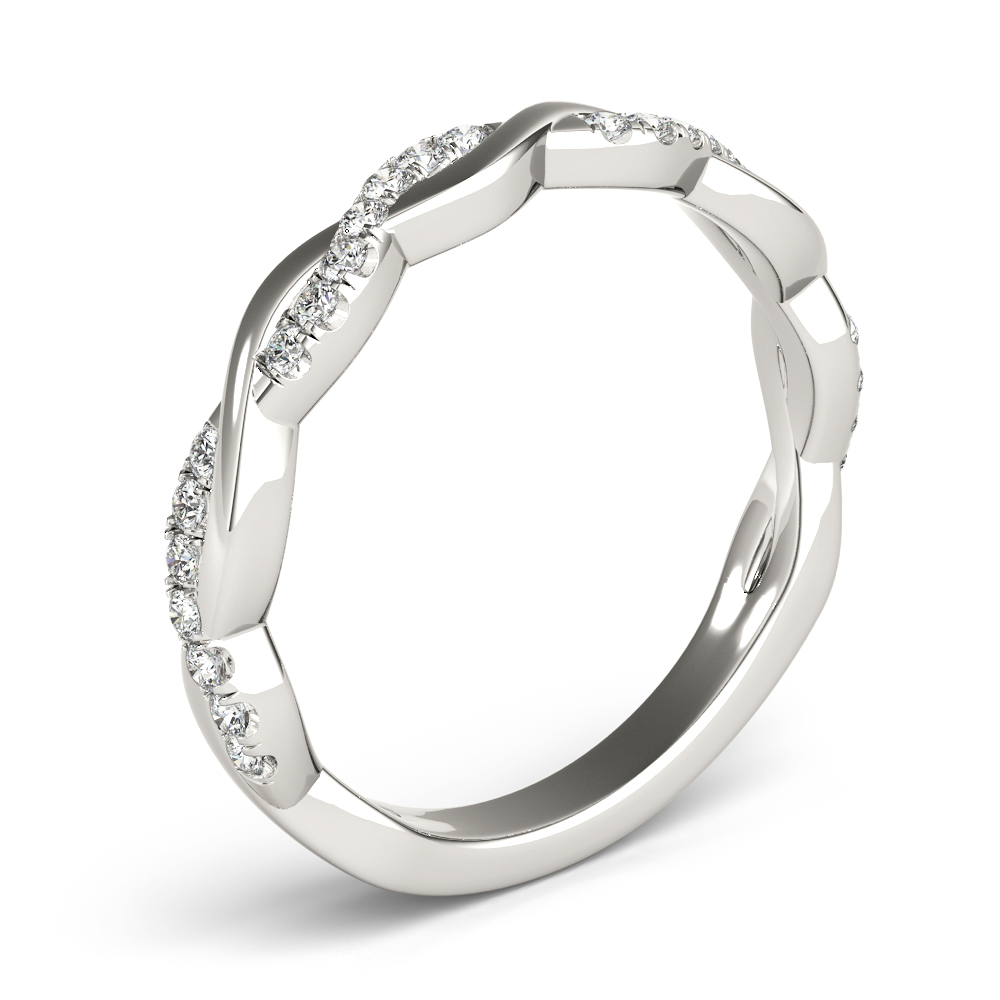  Ladies Braided Wedding Band 1/5 Carat Total Weight   (Lab-Created) 0.19 C.T.W 10K yellow, white or rose gold - view 2
