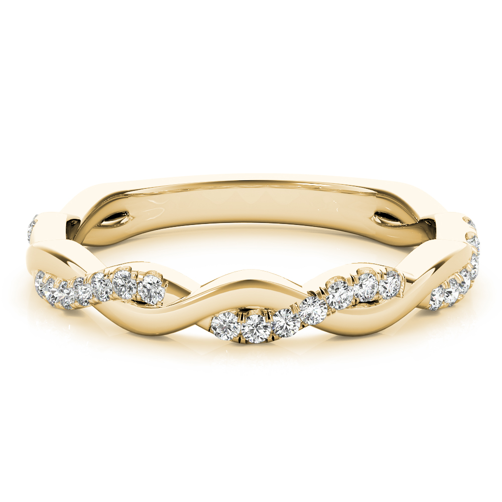  Ladies Braided Wedding Band 1/5 Carat Total Weight   (Lab-Created) 0.19 C.T.W 10K yellow, white or rose gold - view 7